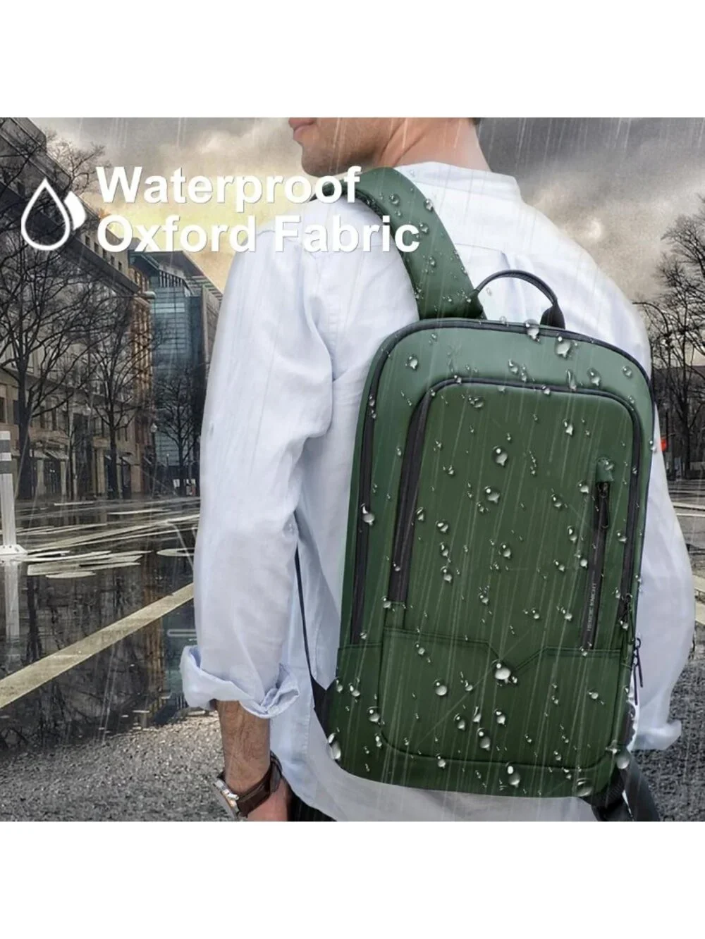 Lightweight Slim Laptop Backpack for Men | Anti-Theft Water Resistant Travel Bag